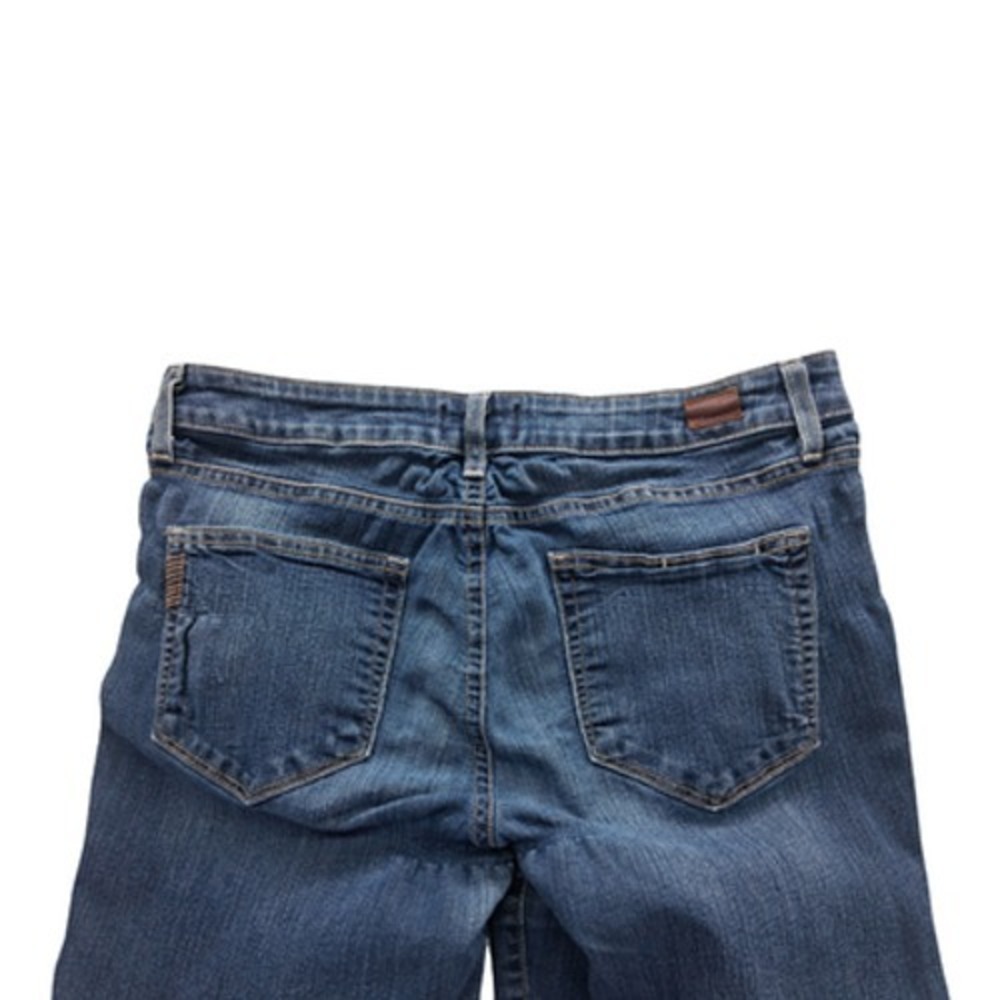 Paige Kylie Crop Jeans Womens 32 Blue Mid Rise Cropped Stretch Denim Pants - Picture 7 of 9